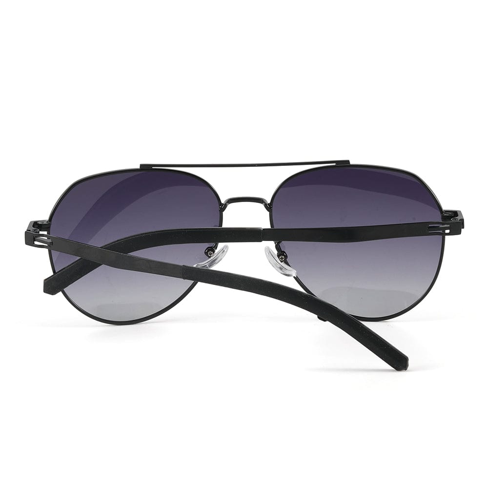J3332 - MYSTIC ARC - HD Polarised Sunglasses for Men - UV400 Protection, Stainless Steel Frame - Gradient Grey Lens - THE MEN THING