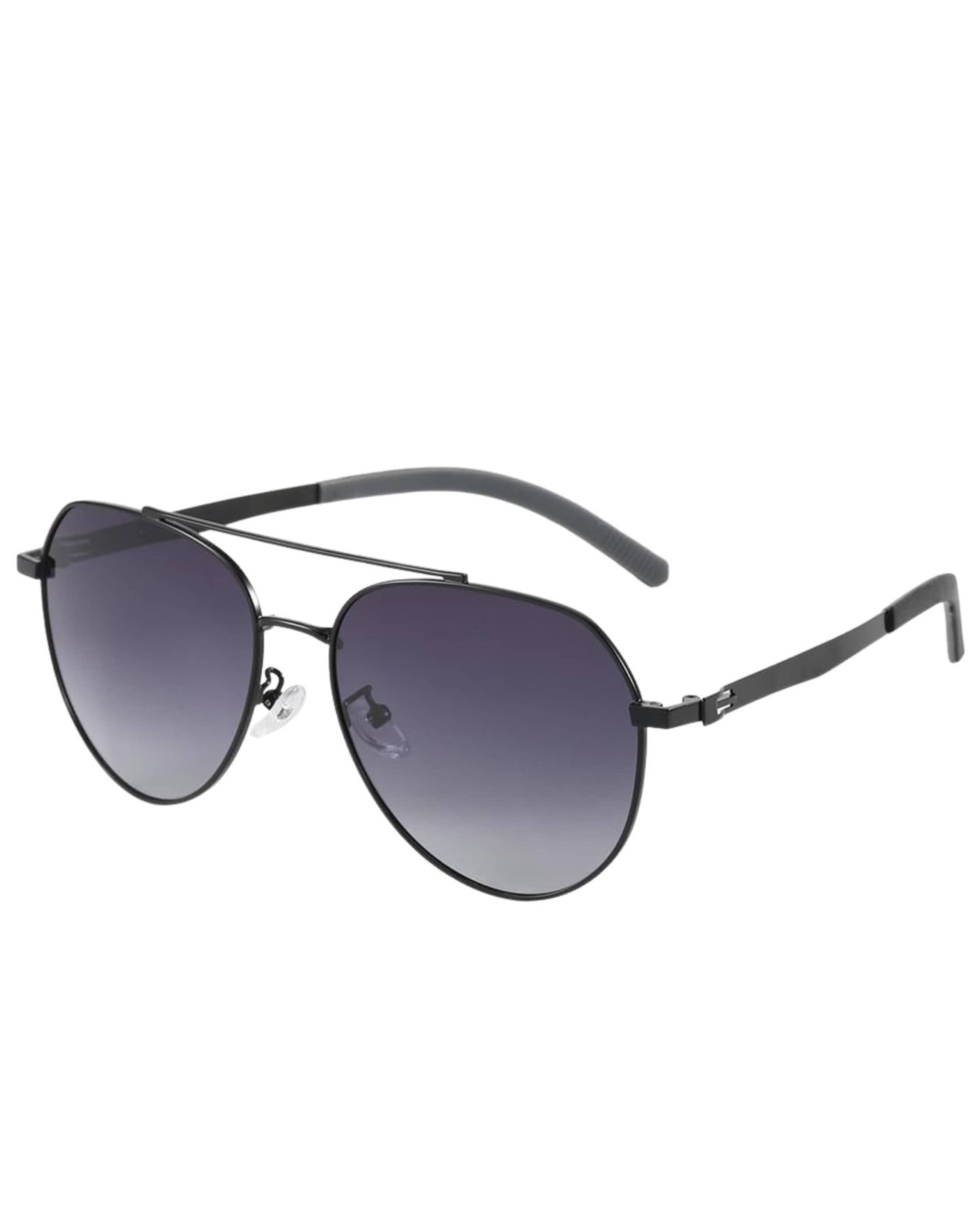 J3332 - MYSTIC ARC - HD Polarised Sunglasses for Men - UV400 Protection, Stainless Steel Frame - Gradient Grey Lens - THE MEN THING
