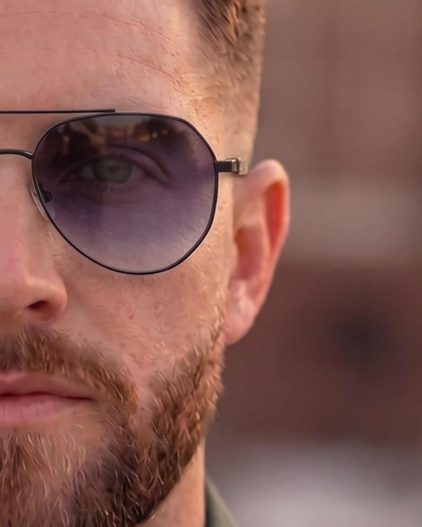 J3332 - MYSTIC ARC - HD Polarised Sunglasses for Men - UV400 Protection, Stainless Steel Frame - Gradient Grey Lens - THE MEN THING
