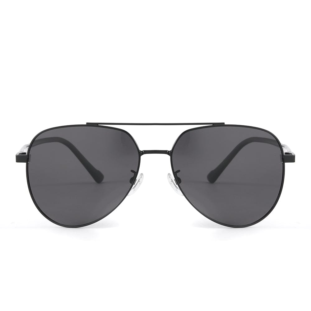 J3335 - SUNLIT ELEGANCE - HD Polarised Sunglasses for Men - UV400 Protection, Stainless Steel Frame - Black Frame with Black Lens - THE MEN THING