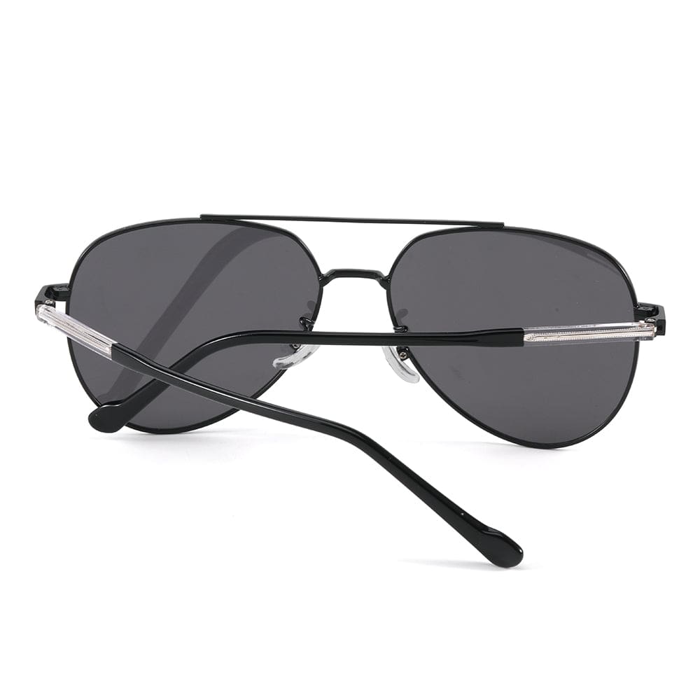 J3335 - SUNLIT ELEGANCE - HD Polarised Sunglasses for Men - UV400 Protection, Stainless Steel Frame - Black Frame with Black Lens - THE MEN THING