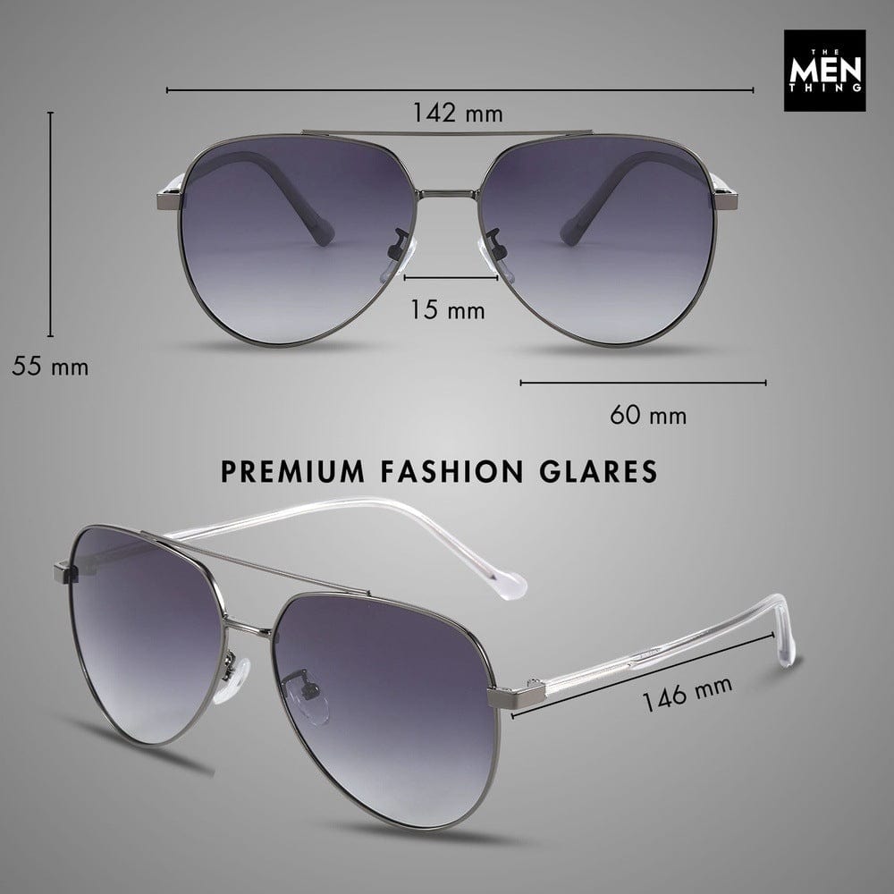 J3335 - SUNLIT ELEGANCE - HD Polarised Sunglasses for Men - UV400 Protection, Stainless Steel Frame - Black Frame with Black Lens - THE MEN THING
