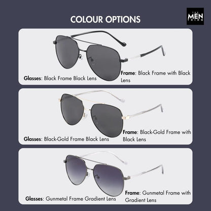 J3335 - SUNLIT ELEGANCE - HD Polarised Sunglasses for Men - UV400 Protection, Stainless Steel Frame - Black Frame with Black Lens - THE MEN THING