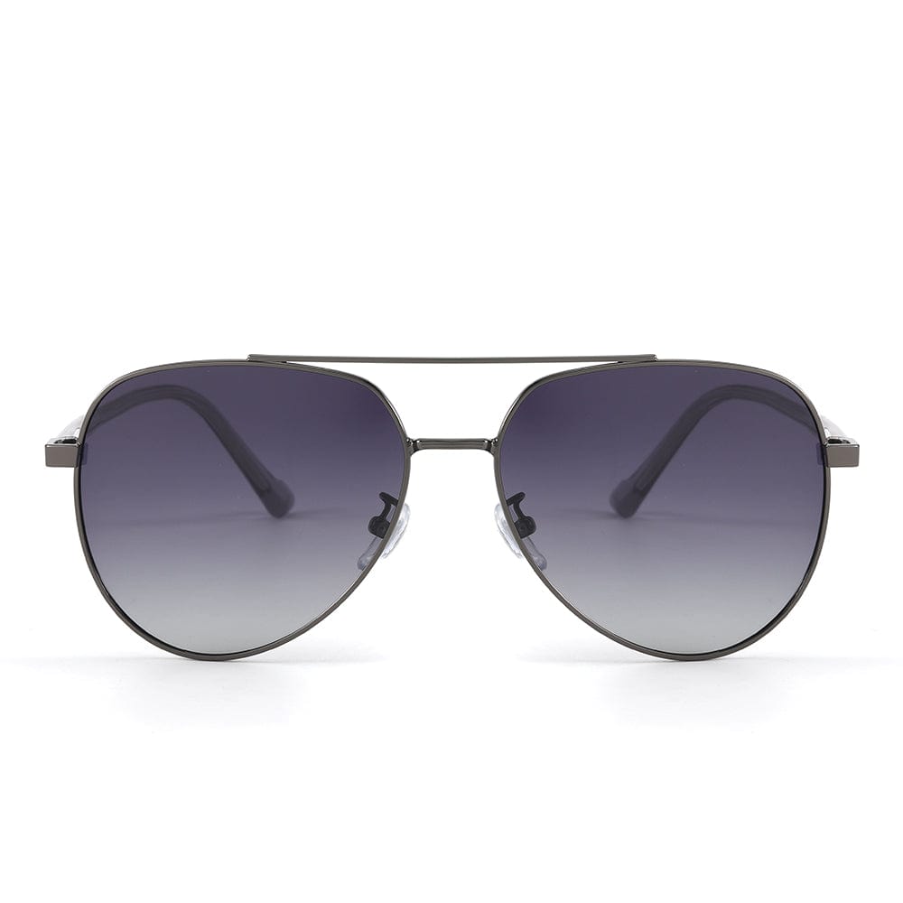 J3335 - SUNLIT ELEGANCE - HD Polarised Sunglasses for Men - UV400 Protection, Stainless Steel Frame - Gunmetal Frame with Gradient Lens - THE MEN THING