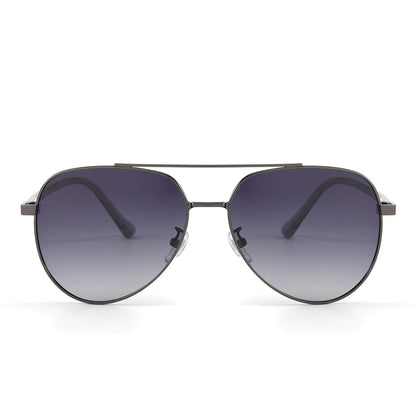 J3335 - SUNLIT ELEGANCE - HD Polarised Sunglasses for Men - UV400 Protection, Stainless Steel Frame - Gunmetal Frame with Gradient Lens - THE MEN THING