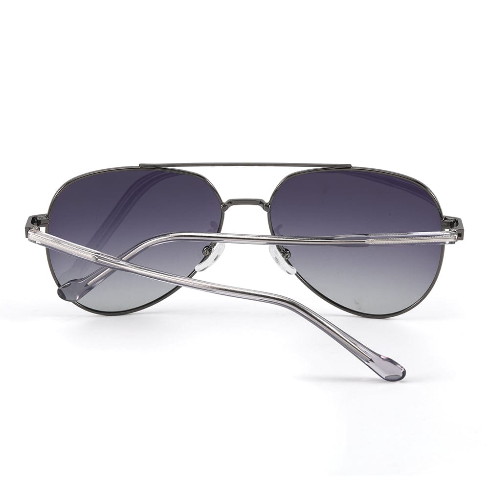 J3335 - SUNLIT ELEGANCE - HD Polarised Sunglasses for Men - UV400 Protection, Stainless Steel Frame - Gunmetal Frame with Gradient Lens - THE MEN THING