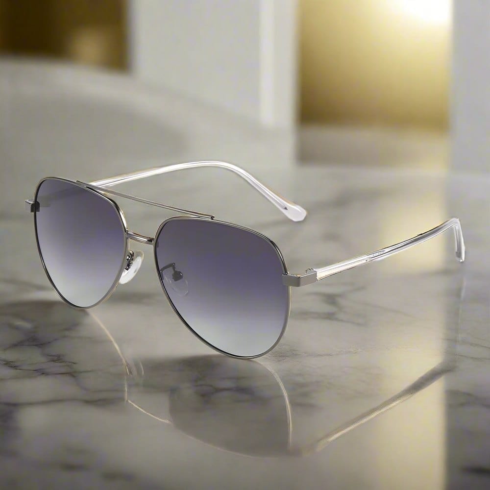 J3335 - SUNLIT ELEGANCE - HD Polarised Sunglasses for Men - UV400 Protection, Stainless Steel Frame - Gunmetal Frame with Gradient Lens - THE MEN THING