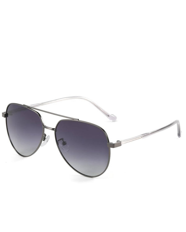 J3335 - SUNLIT ELEGANCE - HD Polarised Sunglasses for Men - UV400 Protection, Stainless Steel Frame - Gunmetal Frame with Gradient Lens