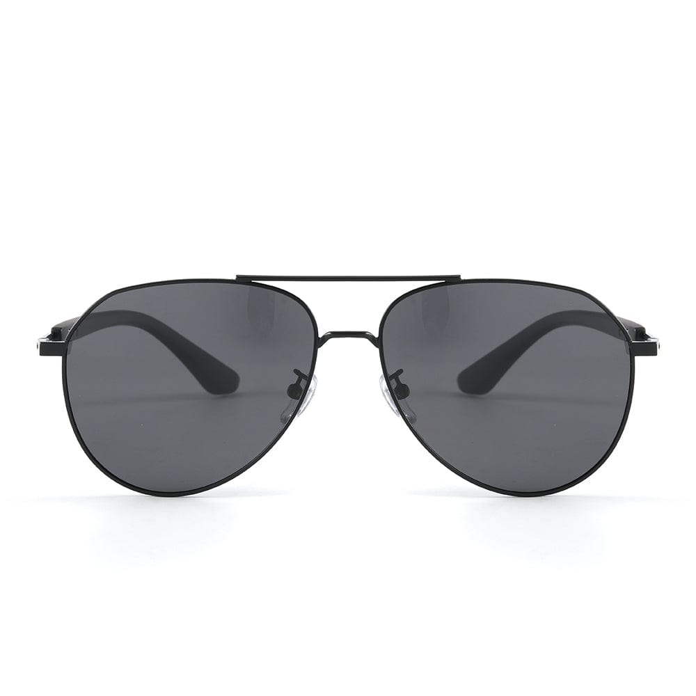 J3338 - SLATE SOAR - HD Polarised Sunglasses for Men - UV400 Protection, Stainless Steel Frame - Black Frame with Black Lens - THE MEN THING