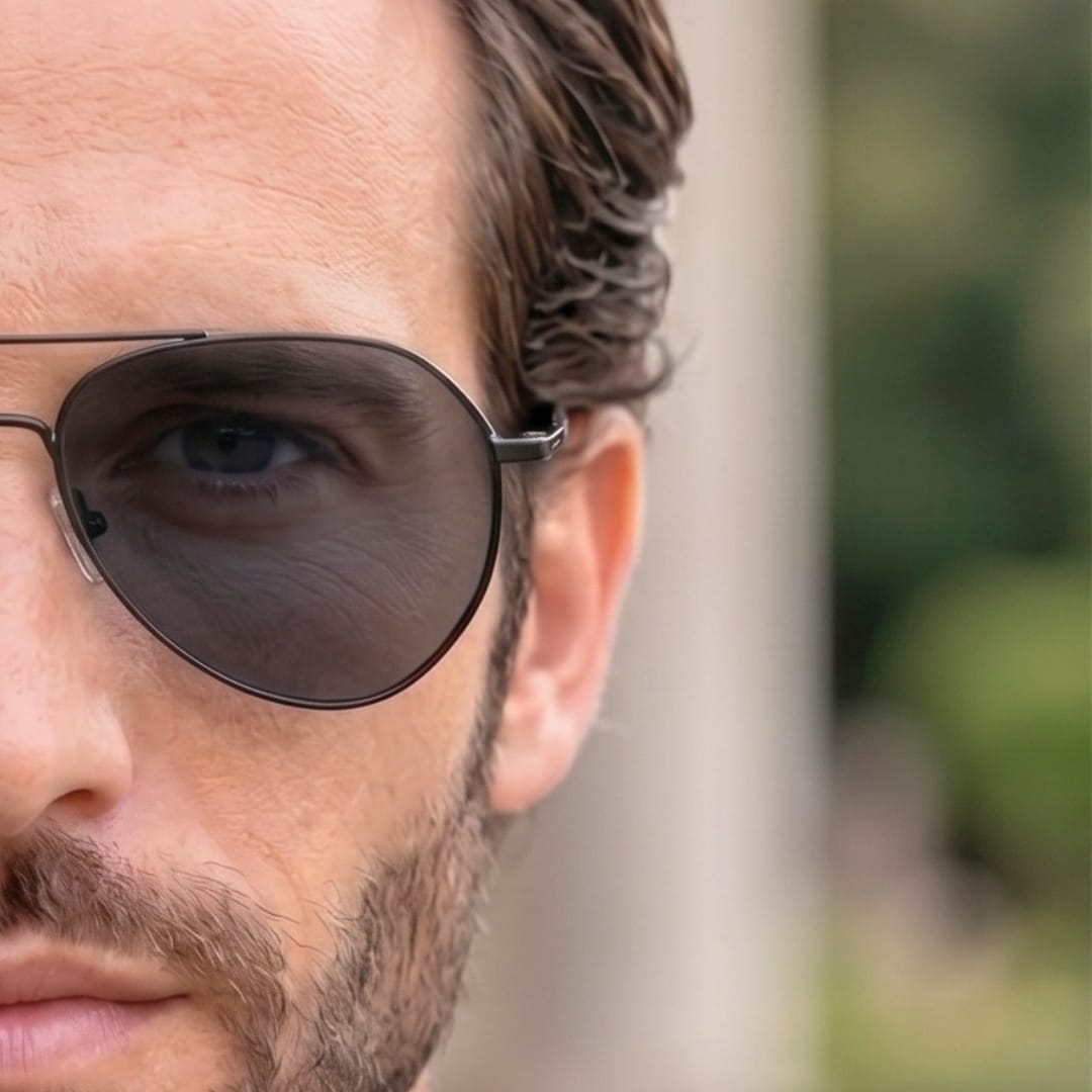 J3338 - SLATE SOAR - HD Polarised Sunglasses for Men - UV400 Protection, Stainless Steel Frame - Black Frame with Black Lens - THE MEN THING