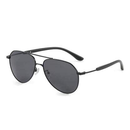 J3338 - SLATE SOAR - HD Polarised Sunglasses for Men - UV400 Protection, Stainless Steel Frame - Black Frame with Black Lens - THE MEN THING