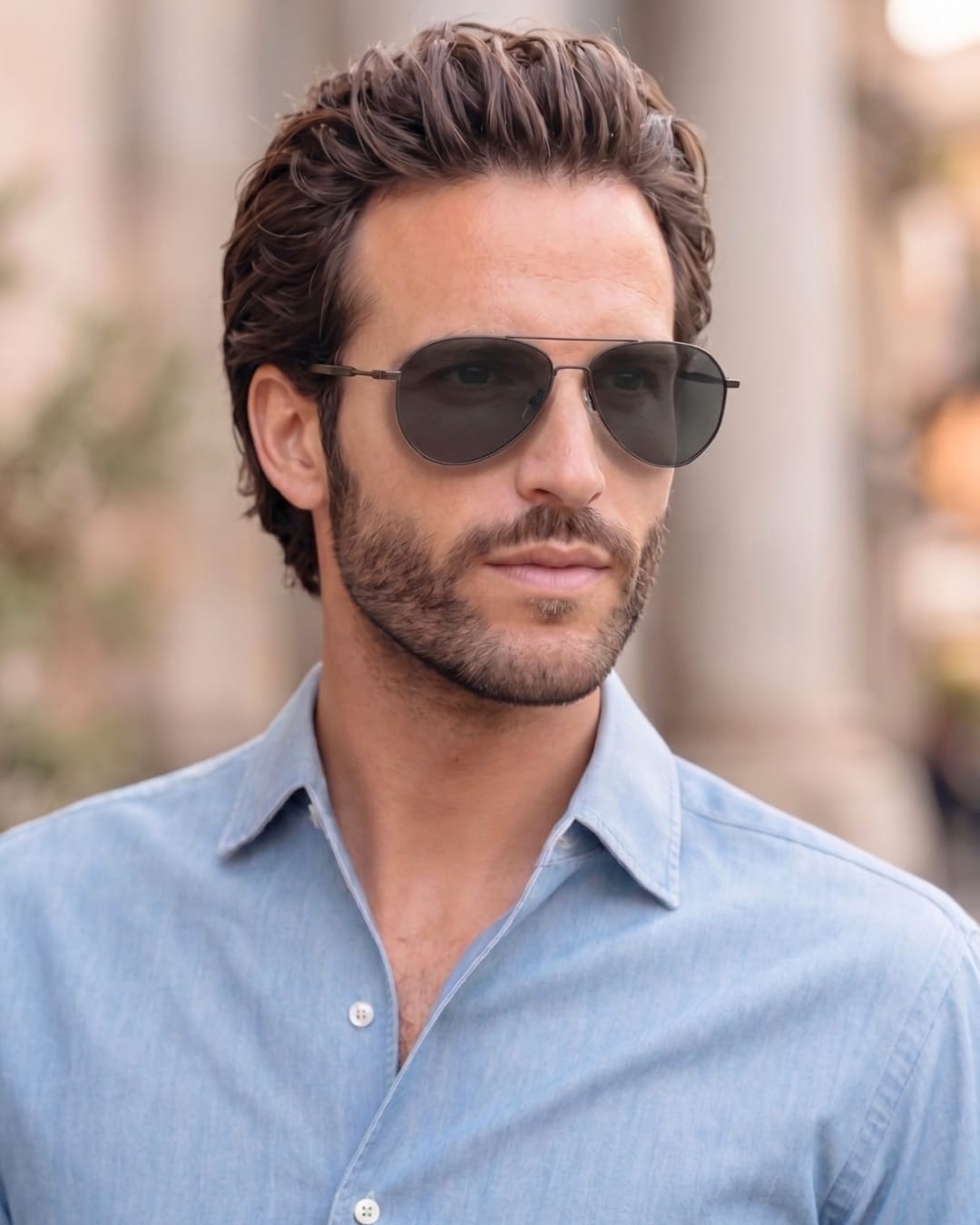J3338 - SLATE SOAR - HD Polarised Sunglasses for Men - UV400 Protection, Stainless Steel Frame - Black Frame with Black Lens - THE MEN THING