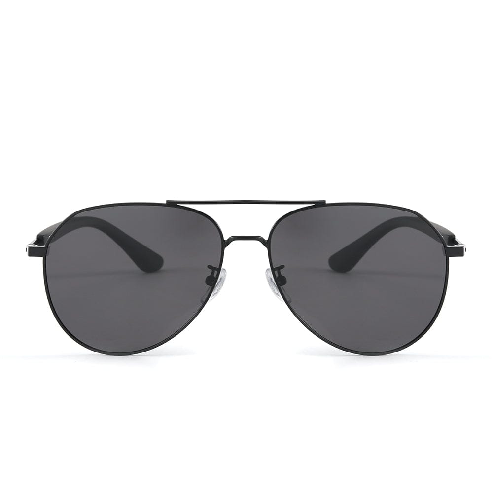 J3338 - SLATE SOAR - HD Polarised Sunglasses for Men - UV400 Protection, Stainless Steel Frame - Black Frame with Gradient Grey Lens - THE MEN THING