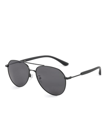 J3338 - SLATE SOAR - HD Polarised Sunglasses for Men - UV400 Protection, Stainless Steel Frame - Black Frame with Gradient Grey Lens - THE MEN THING
