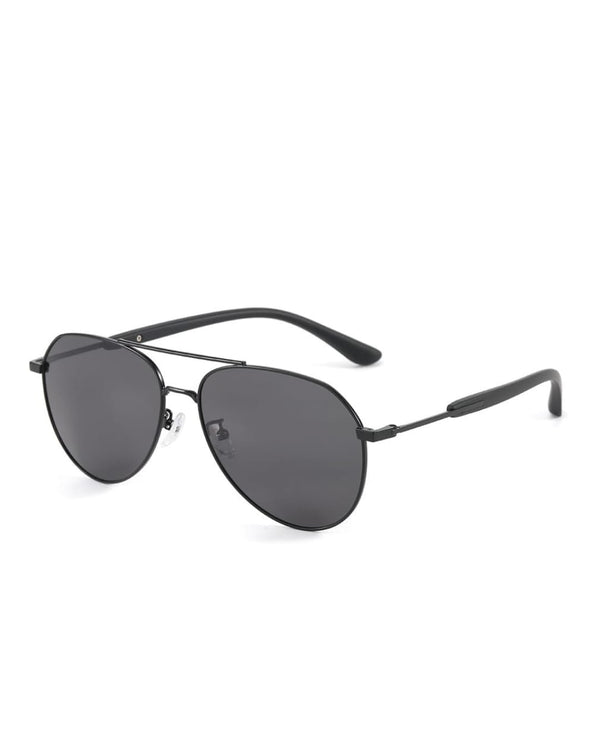 J3338 - SLATE SOAR - HD Polarised Sunglasses for Men - UV400 Protection, Stainless Steel Frame - Black Frame with Gradient Grey Lens