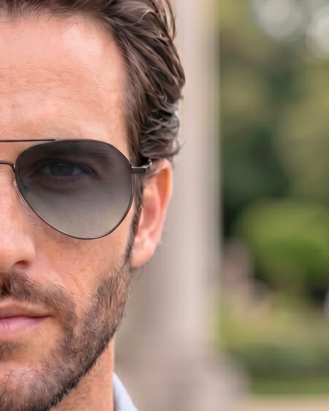 J3338 - SLATE SOAR - HD Polarised Sunglasses for Men - UV400 Protection, Stainless Steel Frame - Black Frame with Gradient Grey Lens - THE MEN THING