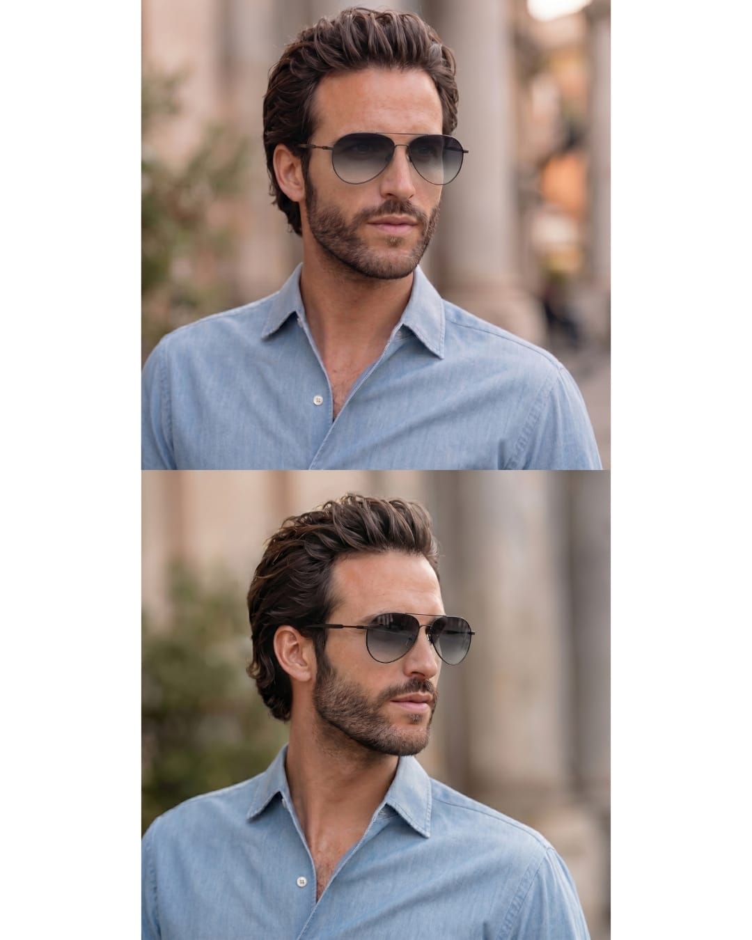 J3338 - SLATE SOAR - HD Polarised Sunglasses for Men - UV400 Protection, Stainless Steel Frame - Black Frame with Gradient Grey Lens - THE MEN THING