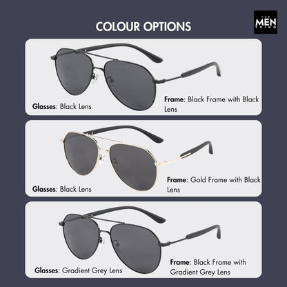 J3338 - SLATE SOAR - HD Polarised Sunglasses for Men - UV400 Protection, Stainless Steel Frame - Black Frame with Black Lens - THE MEN THING