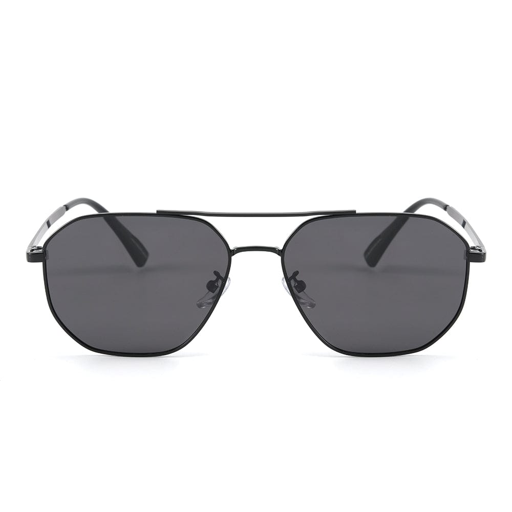 J3347 - AMBER LUXE - HD Polarised Sunglasses for Men - UV400 Protection, Stainless Steel Frame - Black Frame with Black Lens - THE MEN THING