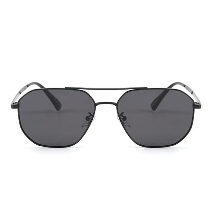 J3347 - AMBER LUXE - HD Polarised Sunglasses for Men - UV400 Protection, Stainless Steel Frame - Black Frame with Black Lens - THE MEN THING