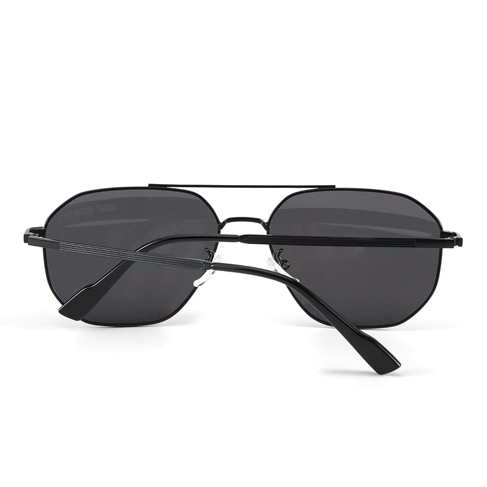 J3347 - AMBER LUXE - HD Polarised Sunglasses for Men - UV400 Protection, Stainless Steel Frame - Black Frame with Black Lens - THE MEN THING