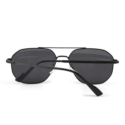 J3347 - AMBER LUXE - HD Polarised Sunglasses for Men - UV400 Protection, Stainless Steel Frame - Black Frame with Black Lens - THE MEN THING
