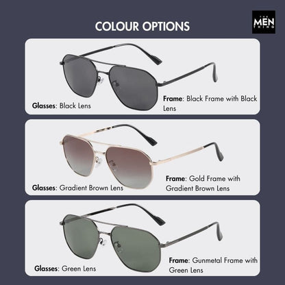 J3347 - AMBER LUXE - HD Polarised Sunglasses for Men - UV400 Protection, Stainless Steel Frame - Black Frame with Black Lens - THE MEN THING