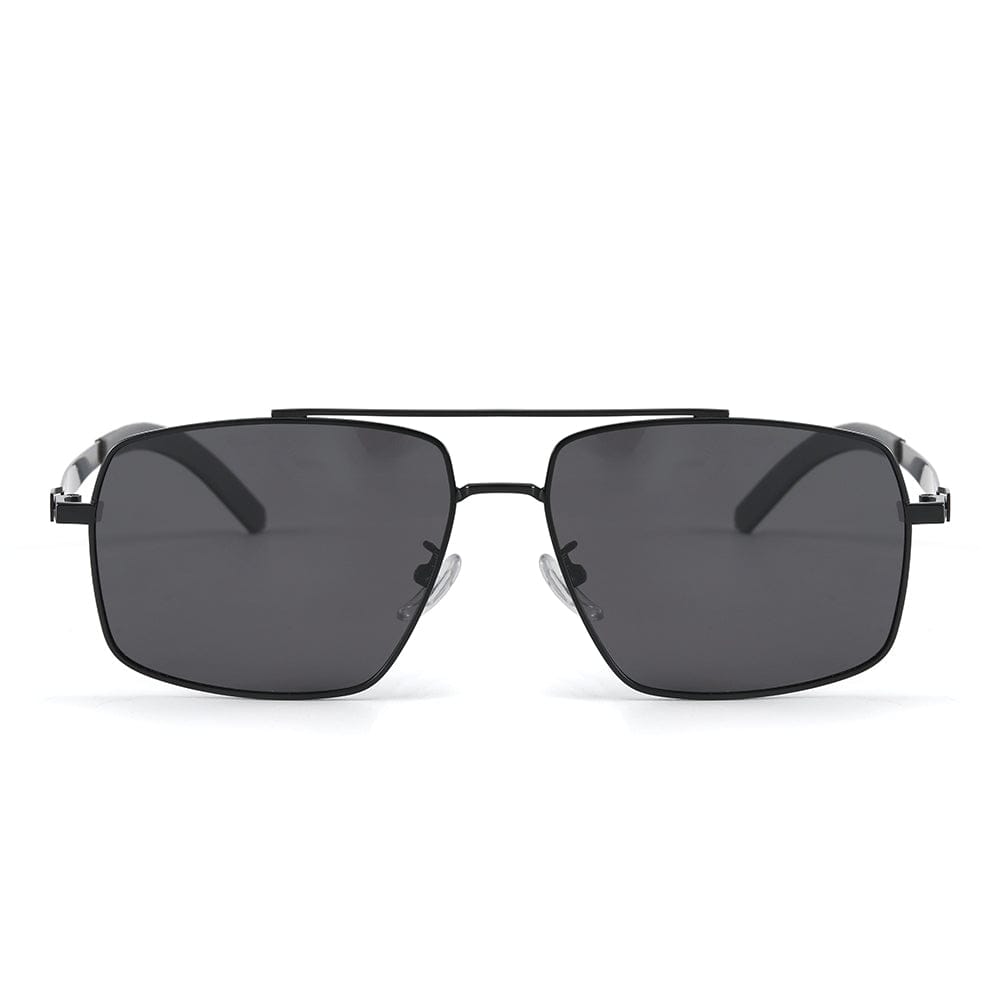 J3348 - VORTEX SHADE - HD Polarised Sunglasses for Men - UV400 Protection, Stainless Steel Frame - Black Frame with Black Lens - THE MEN THING