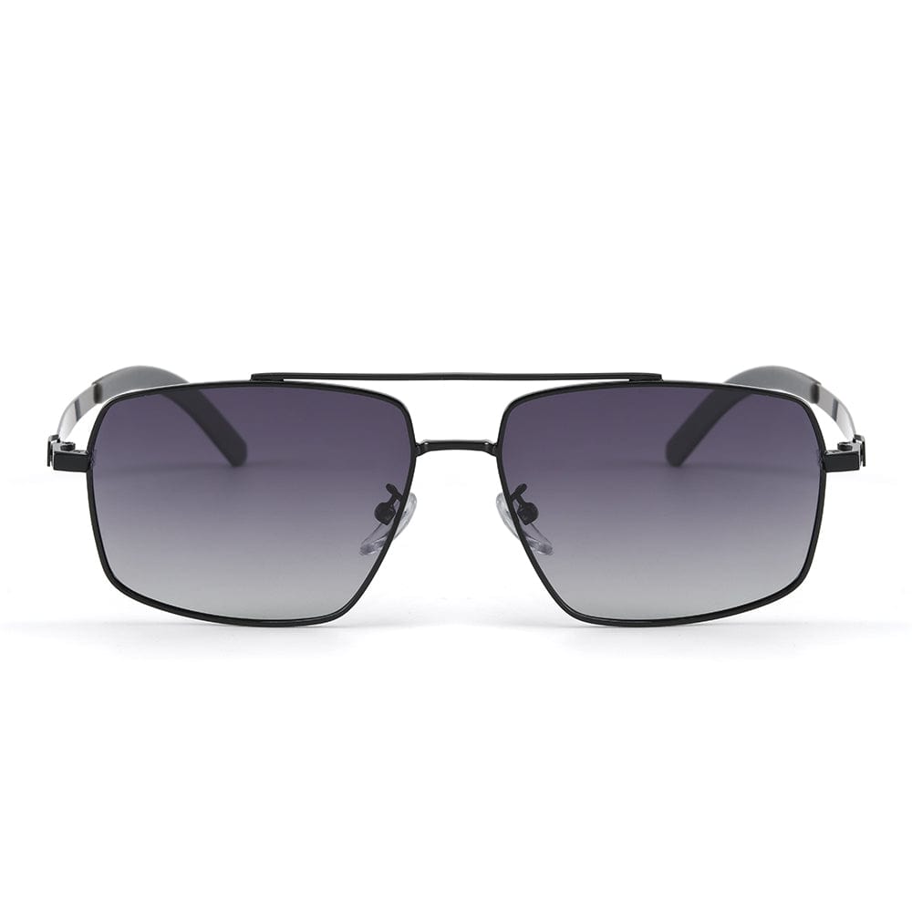 J3348 - VORTEX SHADE - HD Polarised Sunglasses for Men - UV400 Protection, Stainless Steel Frame - Black Frame with Gradient Lens - THE MEN THING