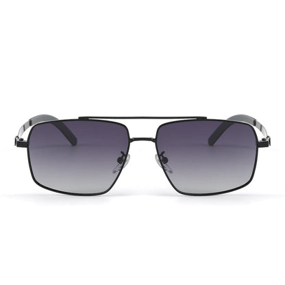 J3348 - VORTEX SHADE - HD Polarised Sunglasses for Men - UV400 Protection, Stainless Steel Frame - Black Frame with Gradient Lens - THE MEN THING