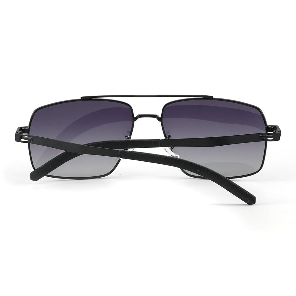 J3348 - VORTEX SHADE - HD Polarised Sunglasses for Men - UV400 Protection, Stainless Steel Frame - Black Frame with Gradient Lens - THE MEN THING