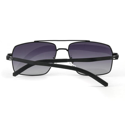 J3348 - VORTEX SHADE - HD Polarised Sunglasses for Men - UV400 Protection, Stainless Steel Frame - Black Frame with Gradient Lens - THE MEN THING