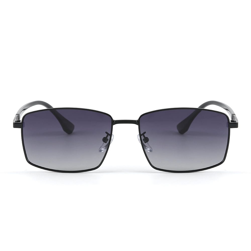 J3351 - MISTY NOIR - HD Polarised Sunglasses for Men - UV400 Protection, Stainless Steel Frame - Black Frame with Gradient Lens - THE MEN THING