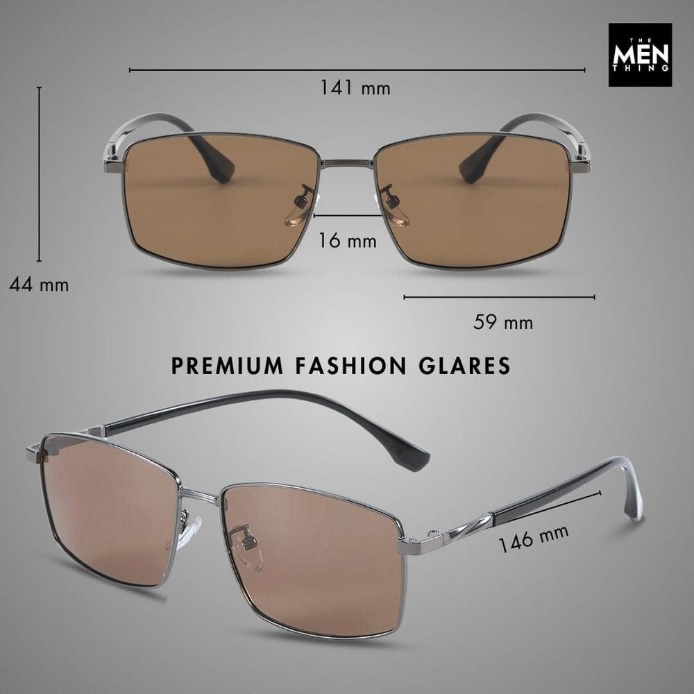 J3351 - MISTY NOIR - HD Polarised Sunglasses for Men - UV400 Protection, Stainless Steel Frame - Black Frame with Black Lens - THE MEN THING