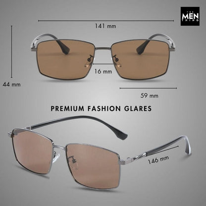 J3351 - MISTY NOIR - HD Polarised Sunglasses for Men - UV400 Protection, Stainless Steel Frame - Black Frame with Black Lens - THE MEN THING