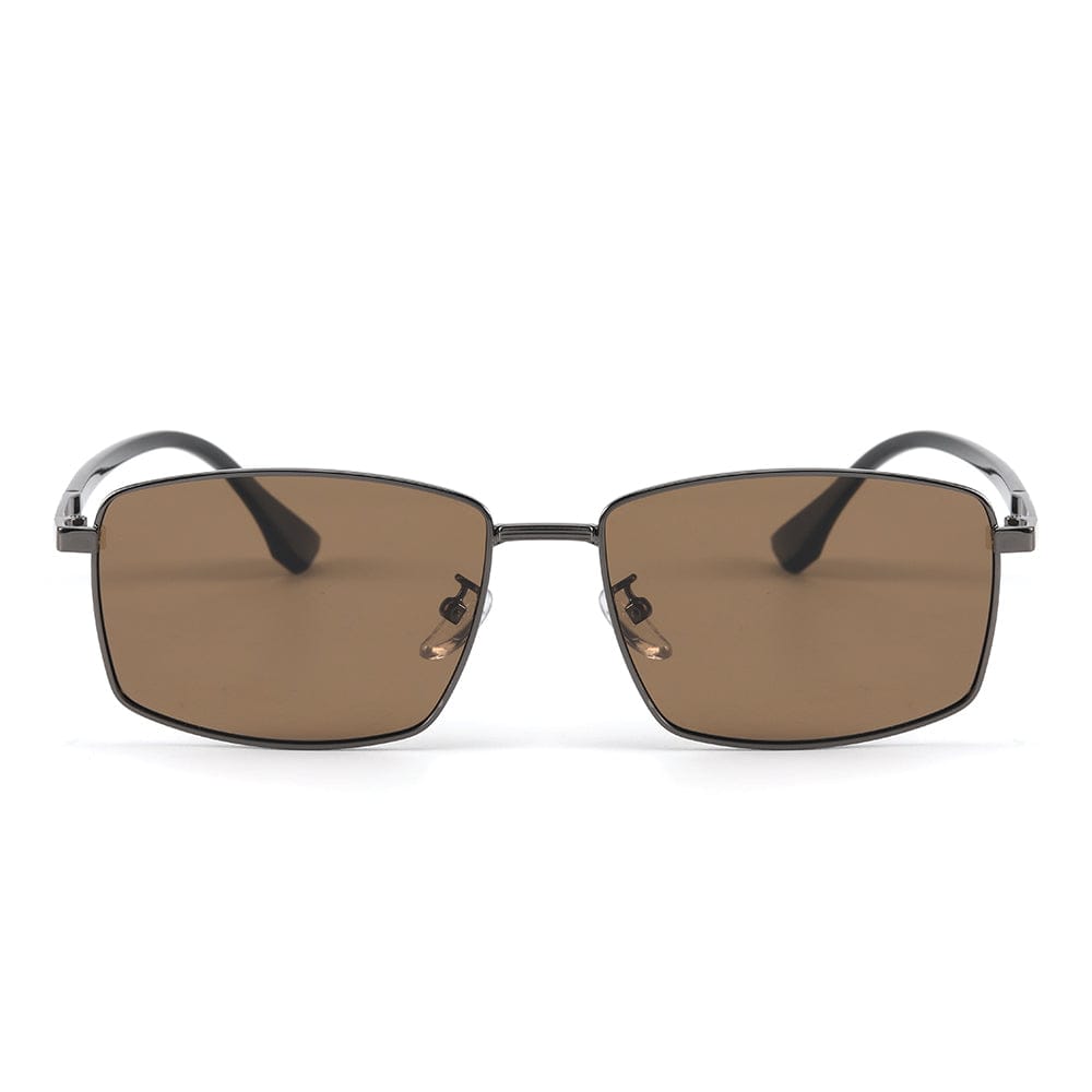 J3351 - MISTY NOIR - HD Polarised Sunglasses for Men - UV400 Protection, Stainless Steel Frame - Gunmetal Frame with Brown Lens - THE MEN THING