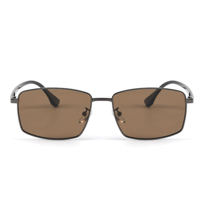 J3351 - MISTY NOIR - HD Polarised Sunglasses for Men - UV400 Protection, Stainless Steel Frame - Gunmetal Frame with Brown Lens - THE MEN THING