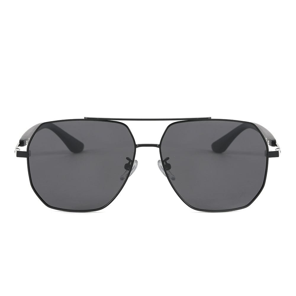 J3354 - NOVA SHADE - HD Polarised Sunglasses for Men - UV400 Protection, Stainless Steel Frame - Black Frame with Black Lens - THE MEN THING