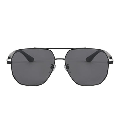 J3354 - NOVA SHADE - HD Polarised Sunglasses for Men - UV400 Protection, Stainless Steel Frame - Black Frame with Black Lens - THE MEN THING