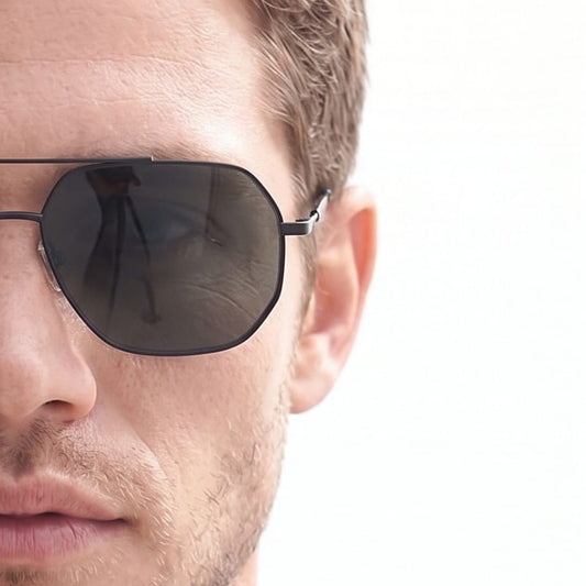 J3354 - NOVA SHADE - HD Polarised Sunglasses for Men - UV400 Protection, Stainless Steel Frame - Black Frame with Black Lens - THE MEN THING