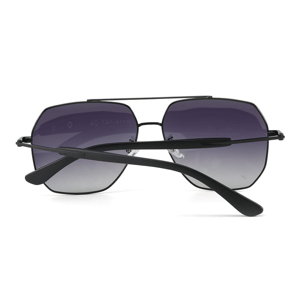 J3354 - NOVA SHADE - HD Polarised Sunglasses for Men - UV400 Protection, Stainless Steel Frame - Black Frame with Gradient Grey Lens - THE MEN THING
