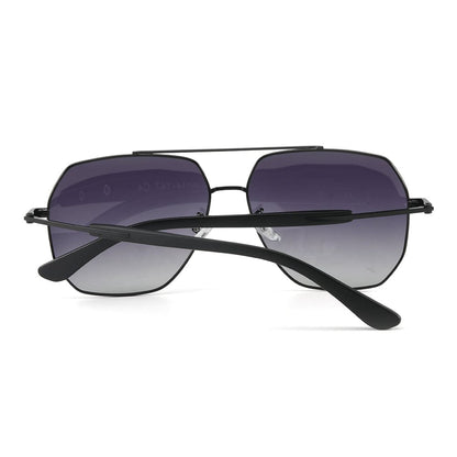 J3354 - NOVA SHADE - HD Polarised Sunglasses for Men - UV400 Protection, Stainless Steel Frame - Black Frame with Gradient Grey Lens - THE MEN THING