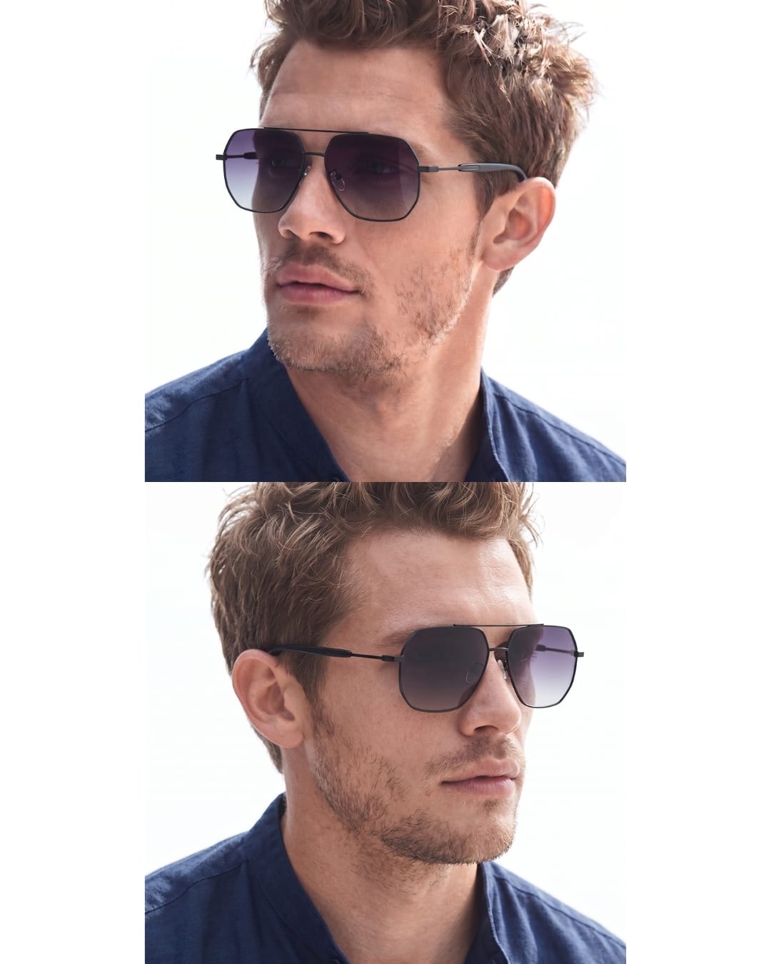 J3354 - NOVA SHADE - HD Polarised Sunglasses for Men - UV400 Protection, Stainless Steel Frame - Black Frame with Gradient Grey Lens - THE MEN THING