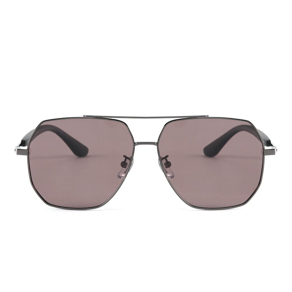 J3354 - NOVA SHADE - HD Polarised Sunglasses for Men - UV400 Protection, Stainless Steel Frame - Gunmetal Frame with Grey Pink Lens — Sunglasses for Men | THE MEN THING