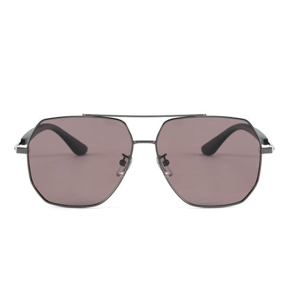 J3354 - NOVA SHADE - HD Polarised Sunglasses for Men - UV400 Protection, Stainless Steel Frame - Gunmetal Frame with Grey Pink Lens — Sunglasses for Men | THE MEN THING