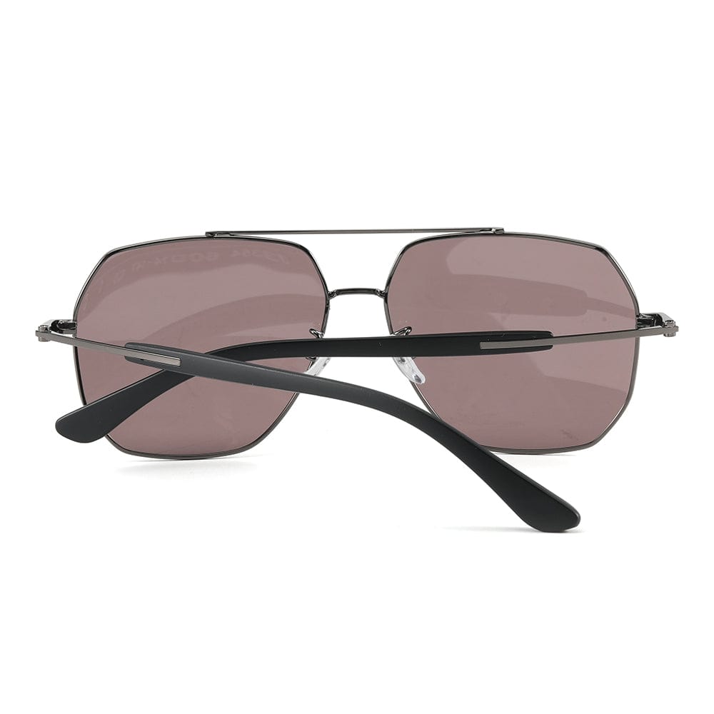 J3354 - NOVA SHADE - HD Polarised Sunglasses for Men - UV400 Protection, Stainless Steel Frame - Gunmetal Frame with Grey Pink Lens — Sunglasses for Men | THE MEN THING