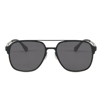 J3362 -JETSETTER VISION - HD Polarised Sunglasses for Men - UV400 Protection, Stainless Steel Frame - Black Frame with Black Lens — Sunglasses for Men | THE MEN THING