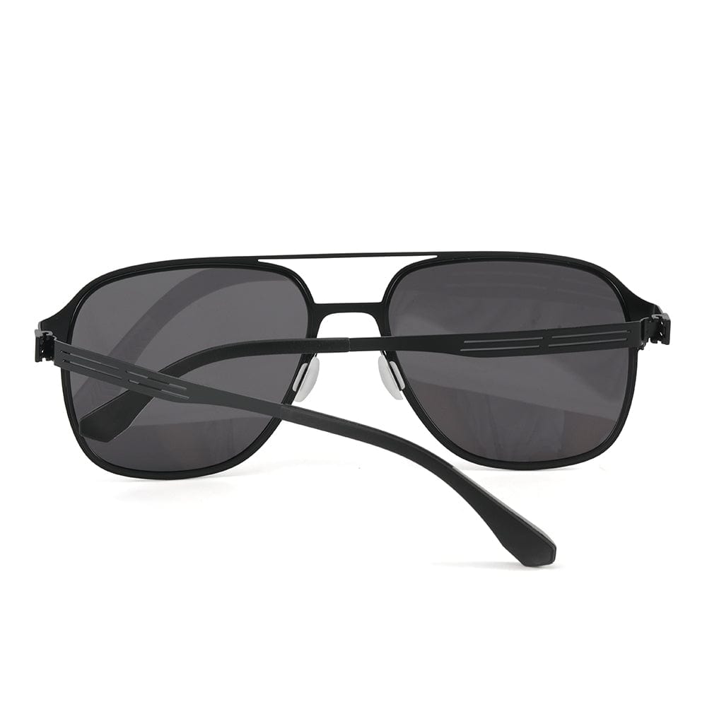 J3362 -JETSETTER VISION - HD Polarised Sunglasses for Men - UV400 Protection, Stainless Steel Frame - Black Frame with Black Lens — Sunglasses for Men | THE MEN THING