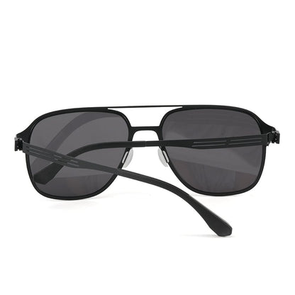 J3362 -JETSETTER VISION - HD Polarised Sunglasses for Men - UV400 Protection, Stainless Steel Frame - Black Frame with Black Lens — Sunglasses for Men | THE MEN THING
