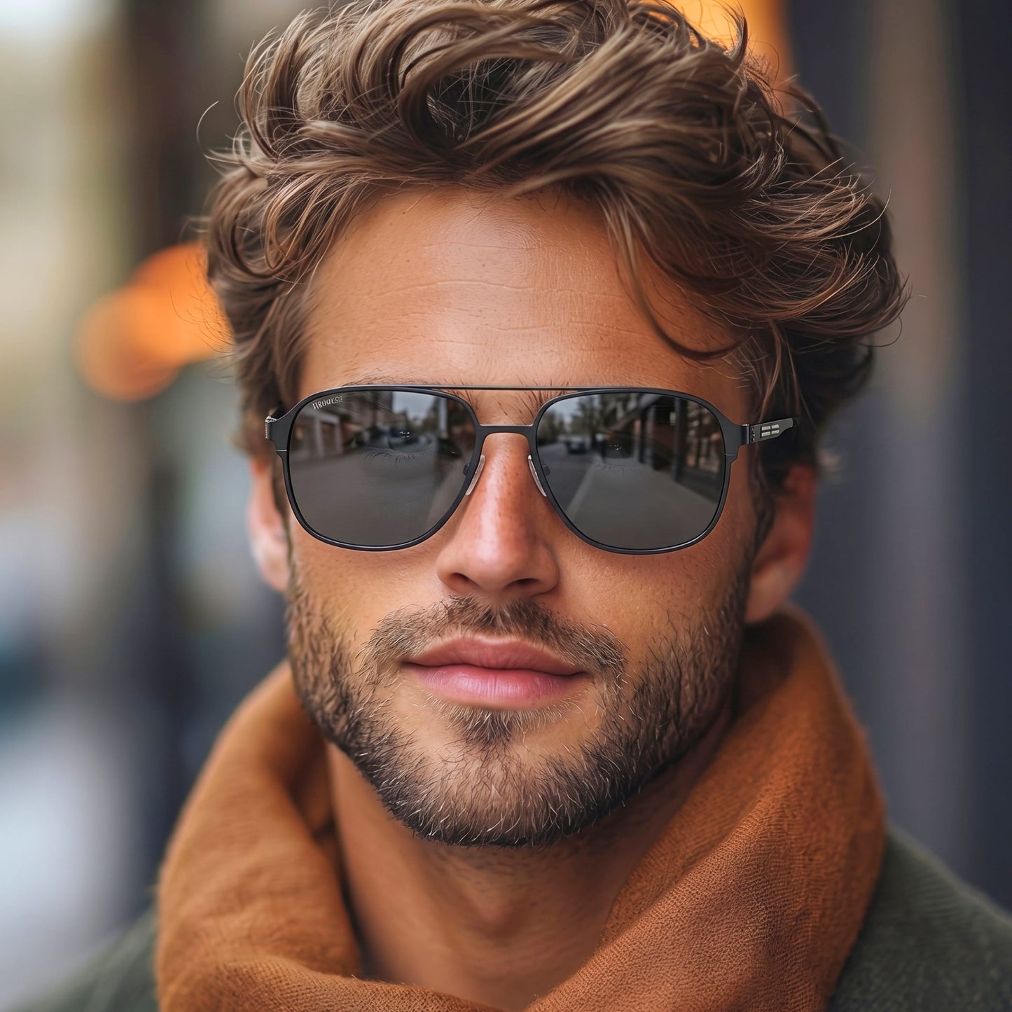 J3362 -JETSETTER VISION - HD Polarised Sunglasses for Men - UV400 Protection, Stainless Steel Frame - Black Frame with Black Lens — Sunglasses for Men | THE MEN THING